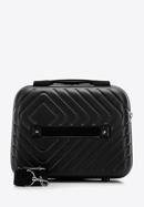 Kosmetická taška ABS z geometrickým ražením, černá, 56-3A-754-86, Obrázek 4