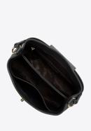 Kožená dámská kabelka s ozdobnou sponou, černá, 98-4E-613-Z, Obrázek 3