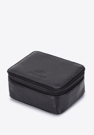 Kožená mini kosmetická taška, černá, 98-2-003-1, Obrázek 1