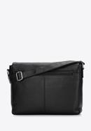 Kožená pánská taška na notebook 11"/12" s kapsou, černá, 97-3U-003-1, Obrázek 2
