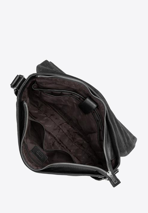 Kožená pánská taška na notebook 11"/12" s kapsou, černá, 97-3U-003-4, Obrázek 3