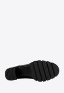 Kožené dámské boty s prošívanou vsadkou na patě, černá, 97-D-521-1W-40, Obrázek 5