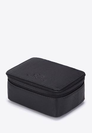 Kožený mini kosmetický kufřík, černá, 98-2-003-14, Obrázek 1