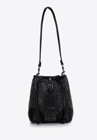 Malá dámská kabelka s krystaly, černá, 98-4Y-021-1, Obrázek 1