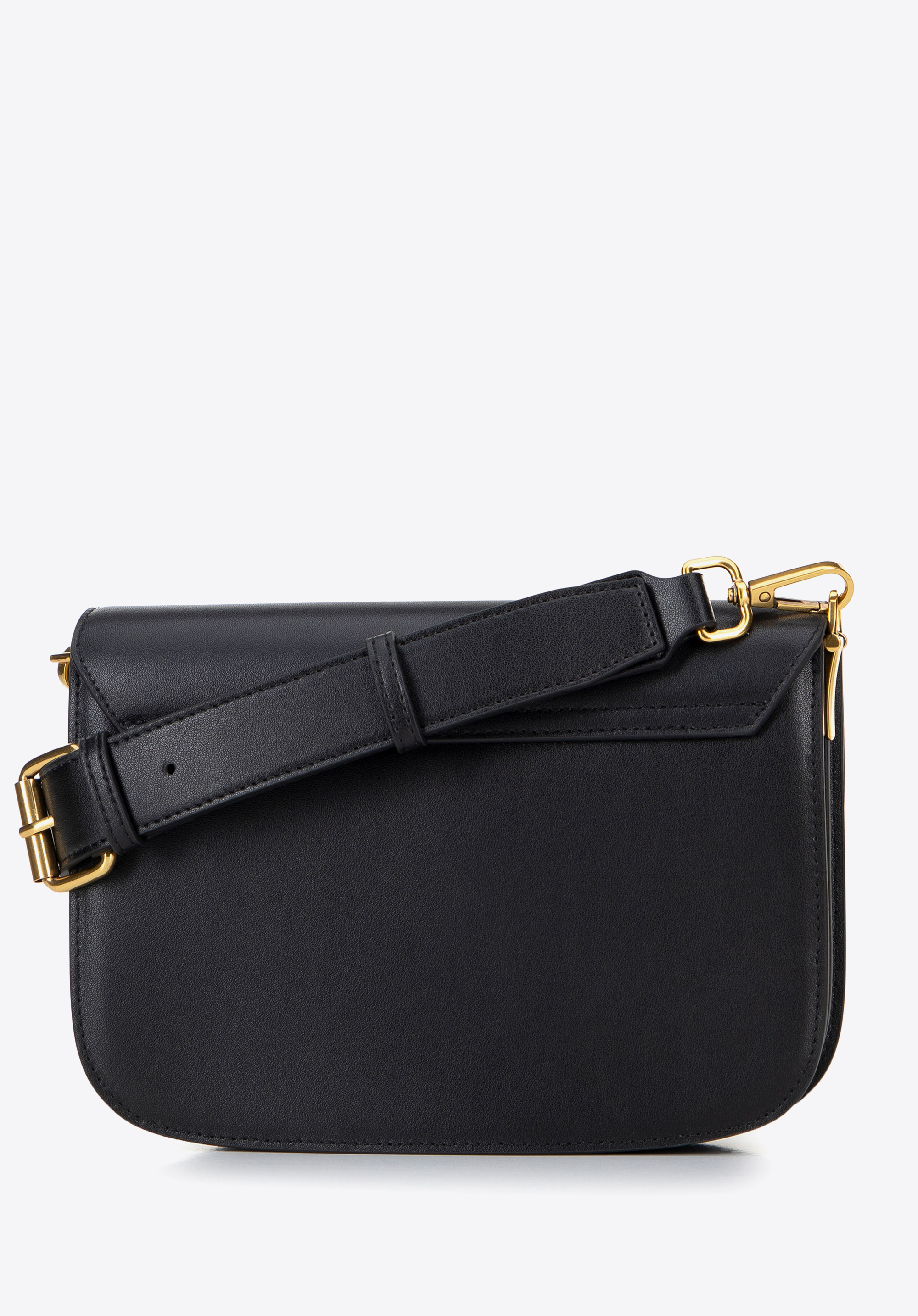 Malá kožená crossbody kabelka, černá, 100-4E-215-1, Obrázek 1