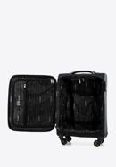 Malý měkký kufr s lesklým zipem na přední straně, černá, 56-3S-851-86, Obrázek 5