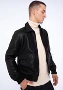 Pánská bunda z ekologické kůže s velkými kapsami, černá, 97-9P-152-1-XL, Obrázek 17