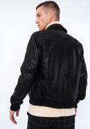 Pánská bunda z ekologické kůže s velkými kapsami, černá, 97-9P-152-1-2XL, Obrázek 18