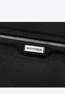 Pánská dvoukomorová kožená taška na 13"/14" notebook, černá, 97-3U-004-4, Obrázek 4