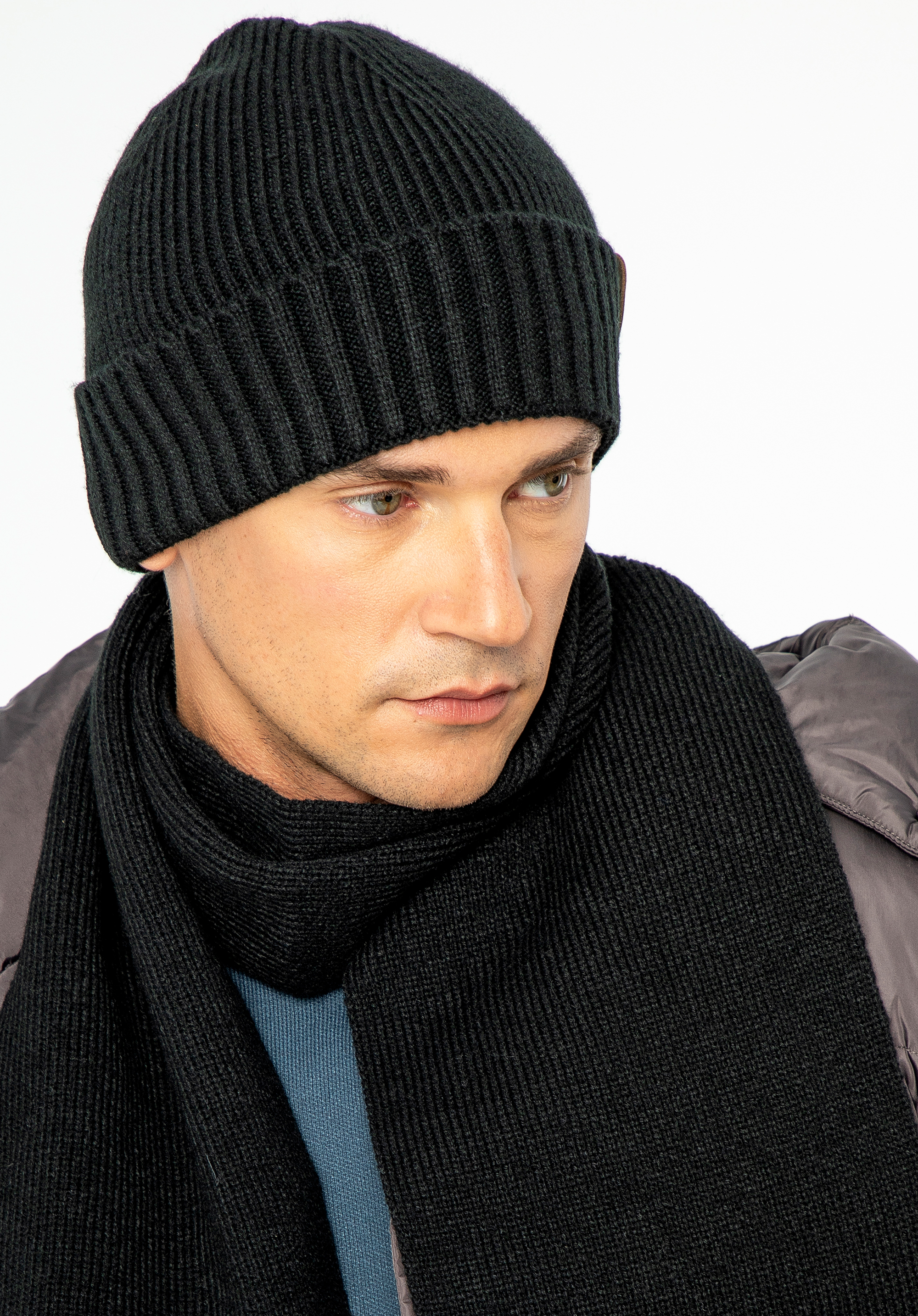 Pánská klasická zimní sada, černá, 97-SF-006-1, Obrázek 1