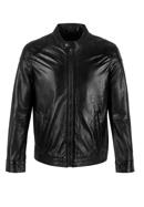 Pánská kožená bunda, černá, 97-09-250-1-M, Obrázek 30