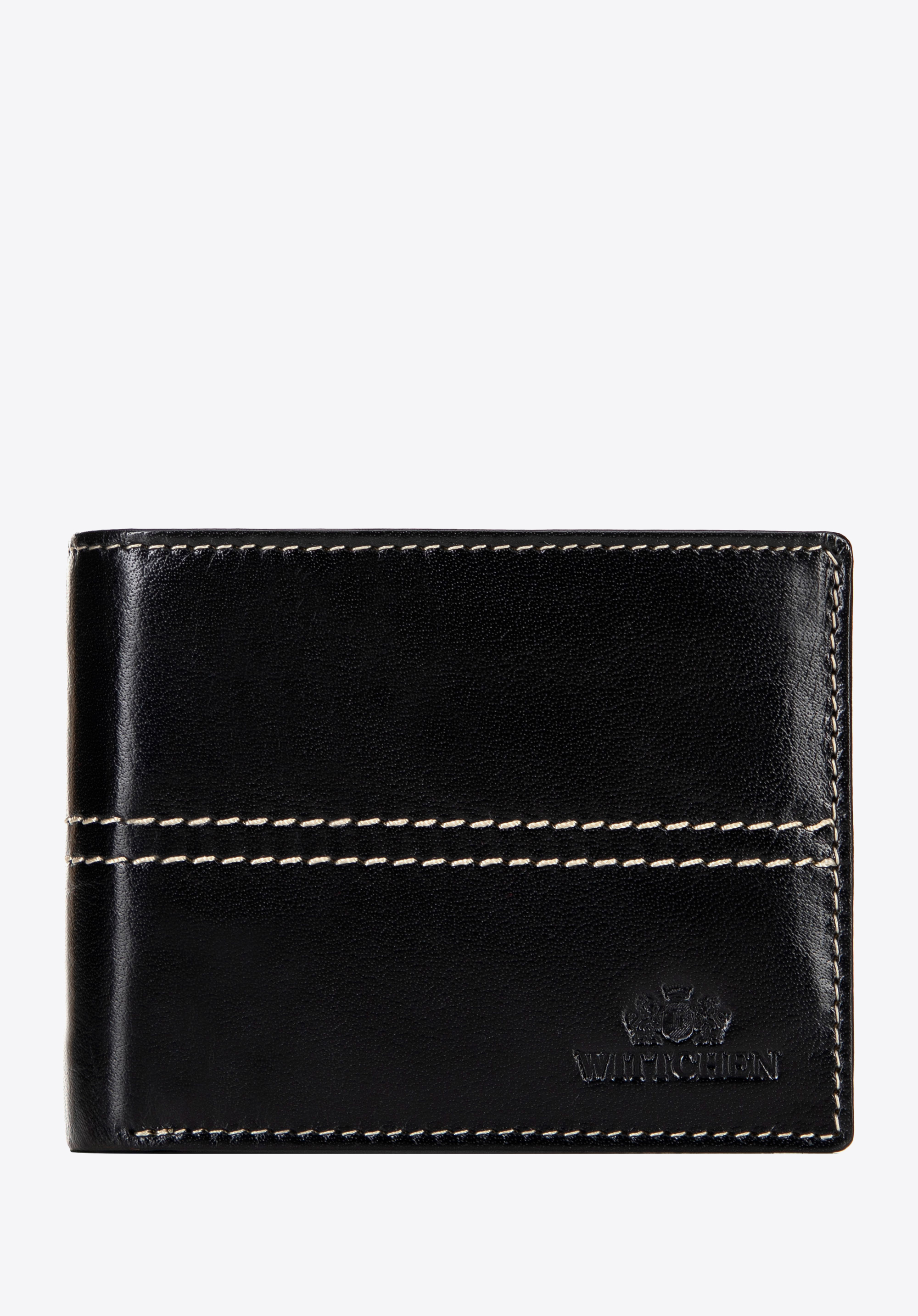 Pánská kožená peněženka, černá, 14-1-116-LG1, Obrázek 1