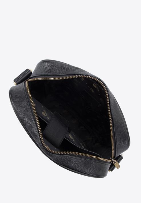 Pánská kožená taška s velkou stuhou, černá, 95-4U-102-1, Obrázek 3