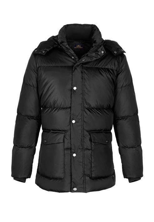 Pánská prošívaná bunda s kapucí, černá, 97-9D-451-1-2XL, Obrázek 30