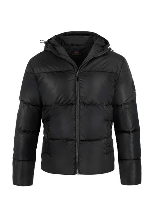 Pánská prošívaná bunda s kapucí, černá, 97-9D-952-1-XL, Obrázek 30