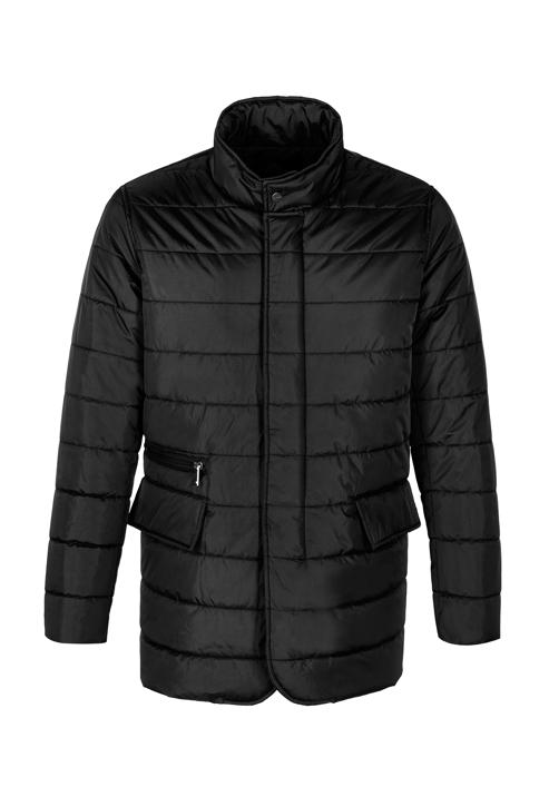 Pánská prošívaná nylonová bunda, černá, 97-9D-450-N-M, Obrázek 30