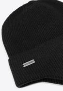 Pánská zimní čepice s ochranou uší, černá, 97-HF-012-8, Obrázek 3