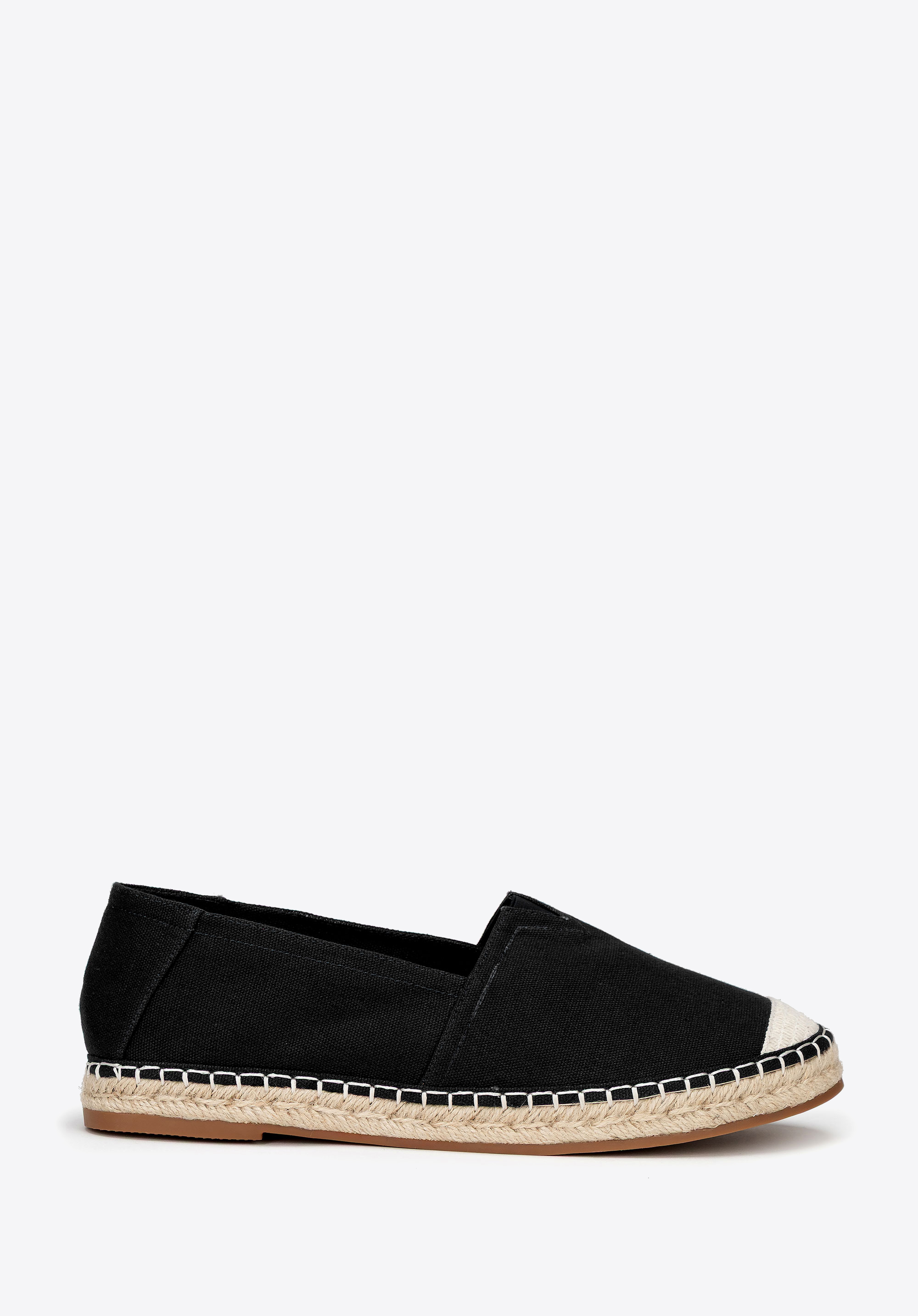 Pánské espadrilky s tkanou špičkou, černá, 100-MP-800-1-44, Obrázek 1