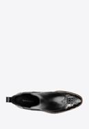 Pánské kožené boty s motivem krokodýli kůže, černá, 97-M-507-1-44, Obrázek 5