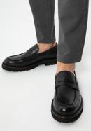 Pánské kožené boty s ozdobným lemováním, černá, 97-M-516-5-42, Obrázek 15