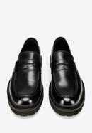 Pánské kožené boty s ozdobným lemováním, černá, 97-M-516-4-44, Obrázek 3