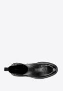 Pánské kožené boty s perforací na silné podrážce, černá, 97-M-512-1-45, Obrázek 5