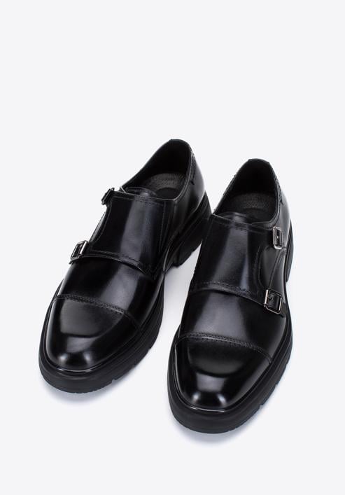 Pánské kožené boty se silnou podrážkou, černá, 97-M-510-4-43, Obrázek 2