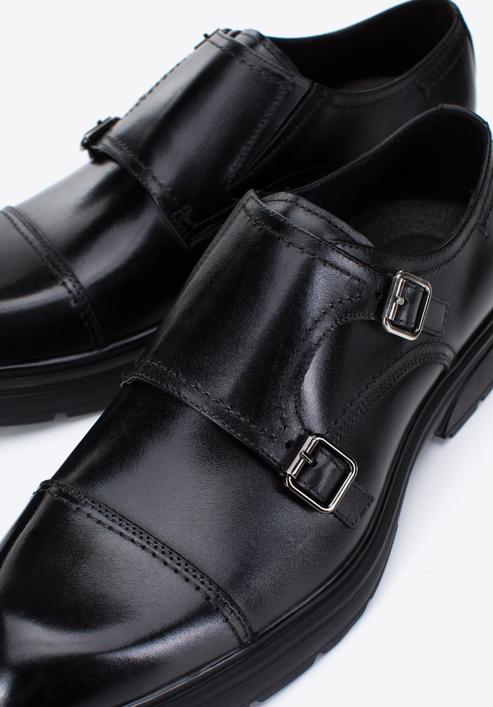 Pánské kožené boty se silnou podrážkou, černá, 97-M-510-1-44, Obrázek 8