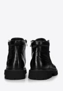 Pánské kožené boty se světlou podrážkou, černá, 97-M-501-1-43, Obrázek 4