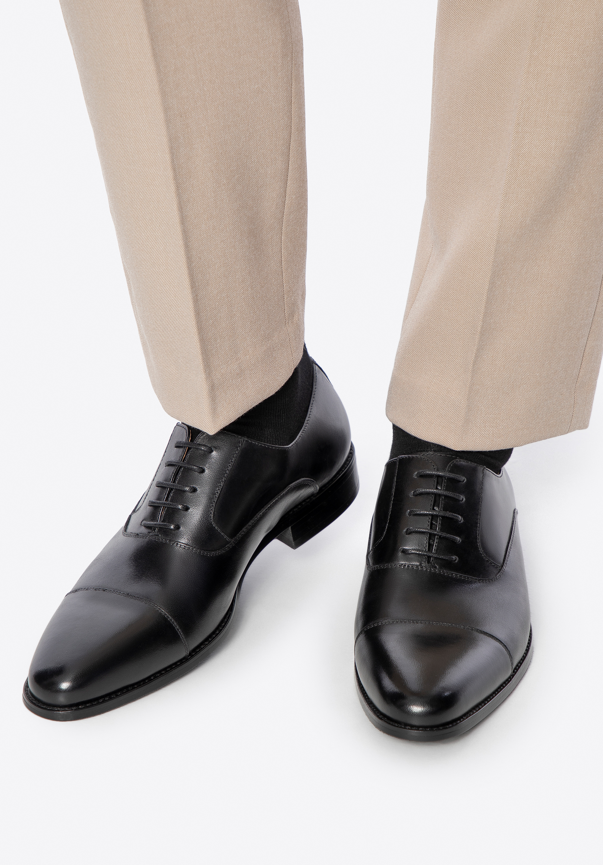 Pánské kožené oxfordské boty, černá, 101-M-308-1-42, Obrázek 1
