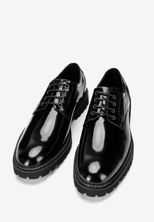 Pánské lakované boty se světlou podrážkou, černá, 97-M-504-3-42, Obrázek 2