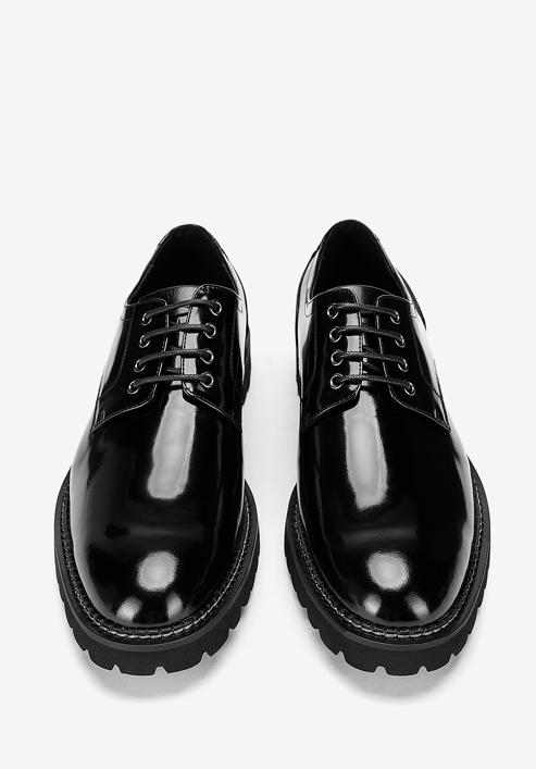 Pánské lakované boty se světlou podrážkou, černá, 97-M-504-3-42, Obrázek 3