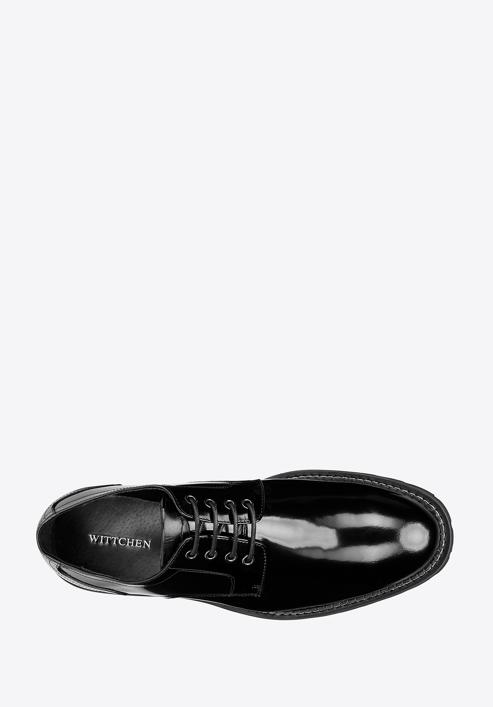 Pánské lakované boty se světlou podrážkou, černá, 97-M-504-1-43, Obrázek 5