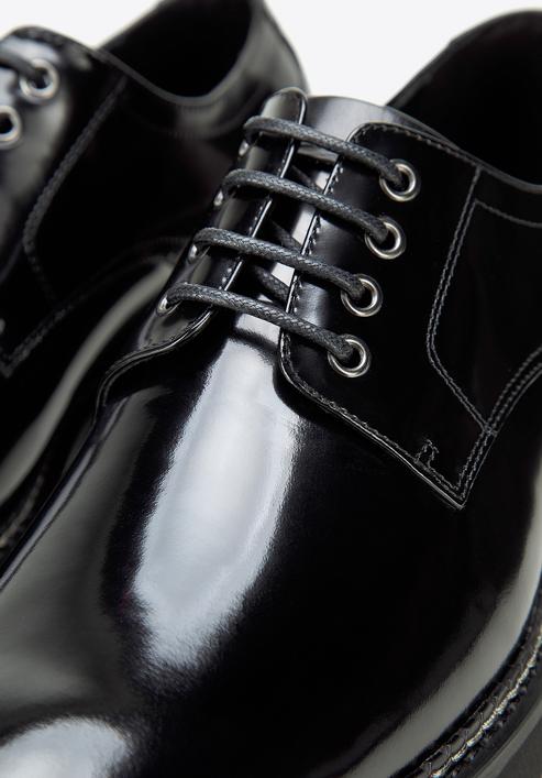 Pánské lakované boty se světlou podrážkou, černá, 97-M-504-1-39, Obrázek 7