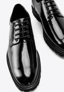 Pánské lakované boty se světlou podrážkou, černá, 97-M-504-3-43, Obrázek 8