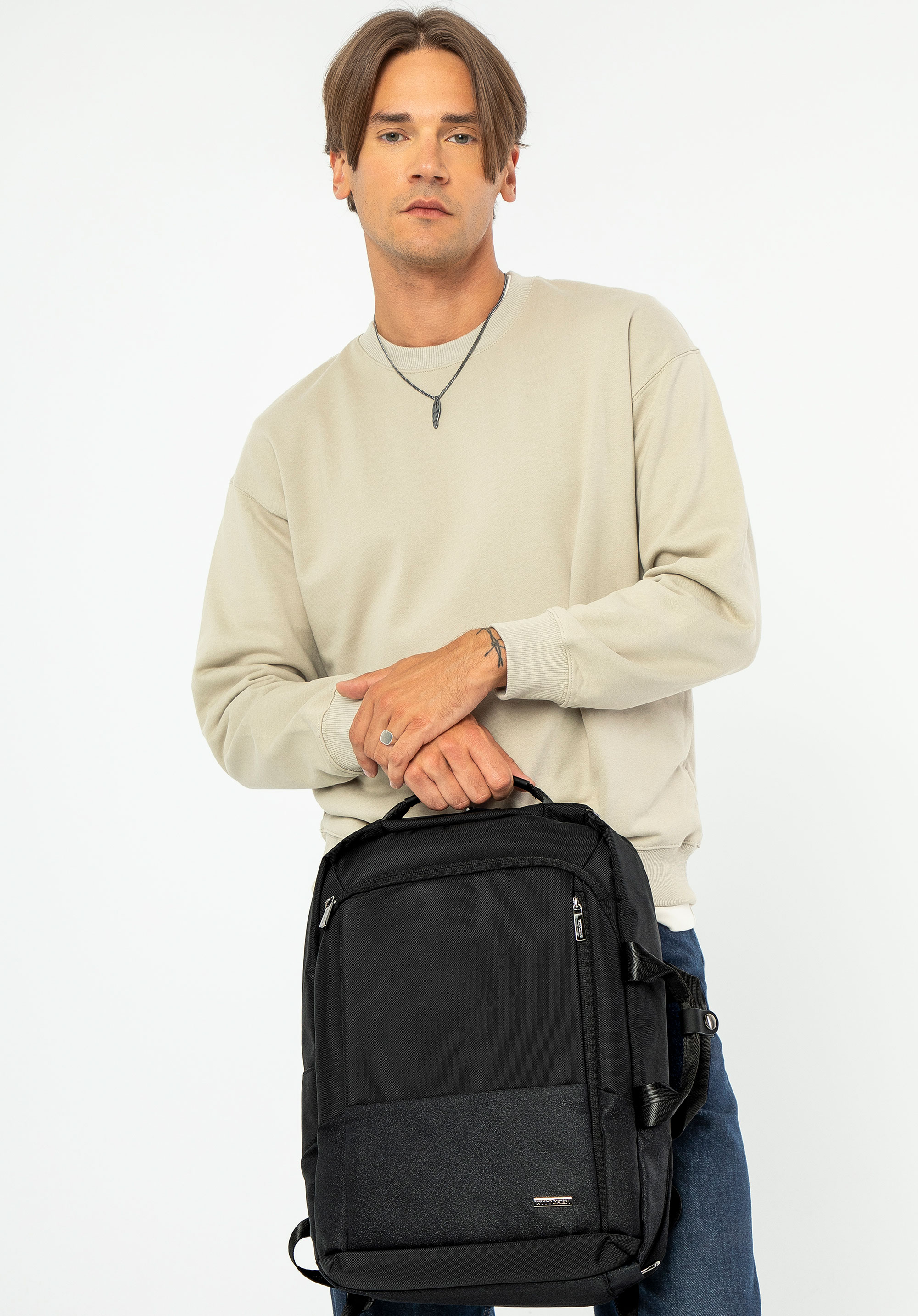 Pánský 15,6” batoh na notebook 2v1, černá, 99-3P-206-1, Obrázek 1