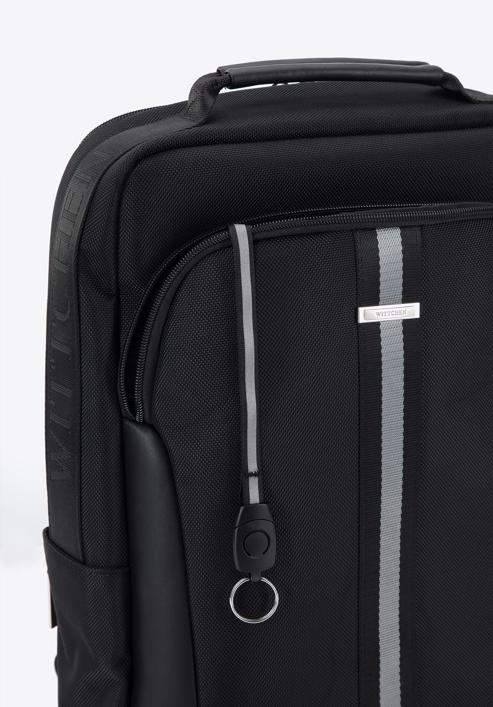 Pánský batoh na 17" notebook s popruhem, černá, 96-3U-900-8, Obrázek 4