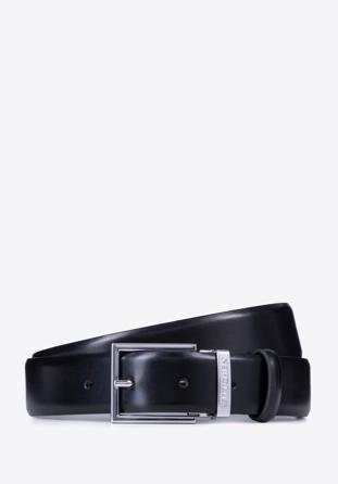 Pánský kožený pásek, černá, 98-8M-900-1-10, Obrázek 1