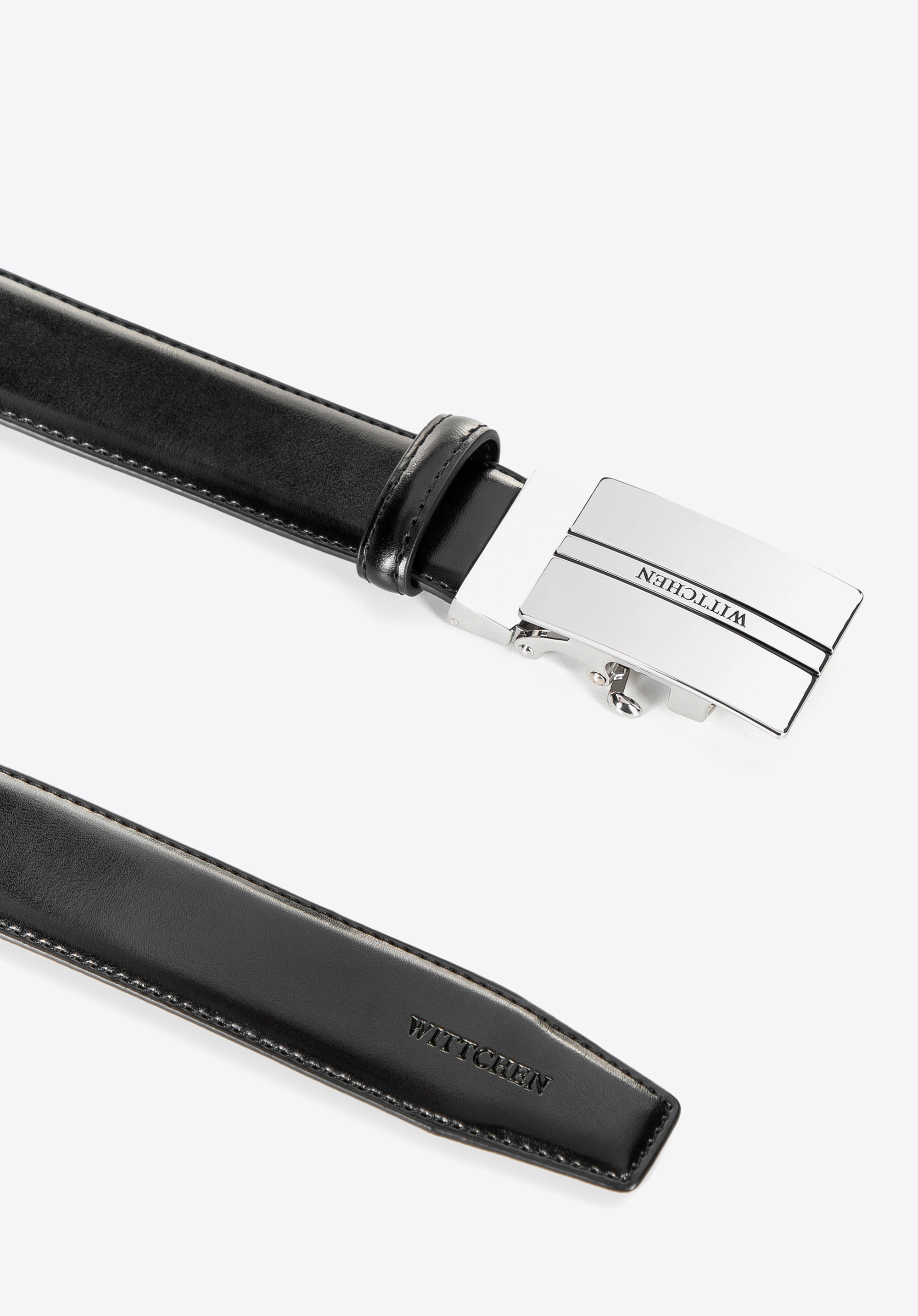 Pánský opasek s velkou automatickou přezkou, černá, 101-8M-915-1-XL, Obrázek 1