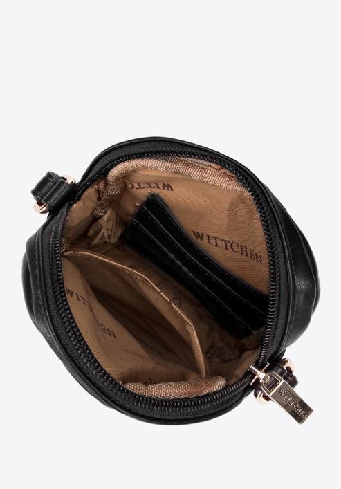 Prošívaná mini kabelka, černá, 97-2Y-230-P, Obrázek 3