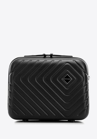 Kosmetická taška ABS z geometrickým ražením, černá, 56-3A-754-11, Obrázek 1