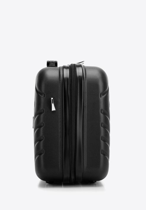 Kosmetická taška ABS z geometrickým ražením, černá, 56-3A-754-91, Obrázek 2