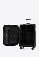 Sada měkkých kufrů s lesklým předním zipem, černá, 56-3S-85S-80, Obrázek 6