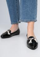 Dámské kožené boty s ozdobnými střapci, černo-béžová, 98-D-958-1-35, Obrázek 15