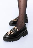 Dámské kožené boty se zvířecím motivem, černo-béžová, 97-D-512-51-37, Obrázek 15