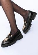 Dámské kožené boty se zvířecím motivem, černo-béžová, 97-D-512-41-40, Obrázek 16