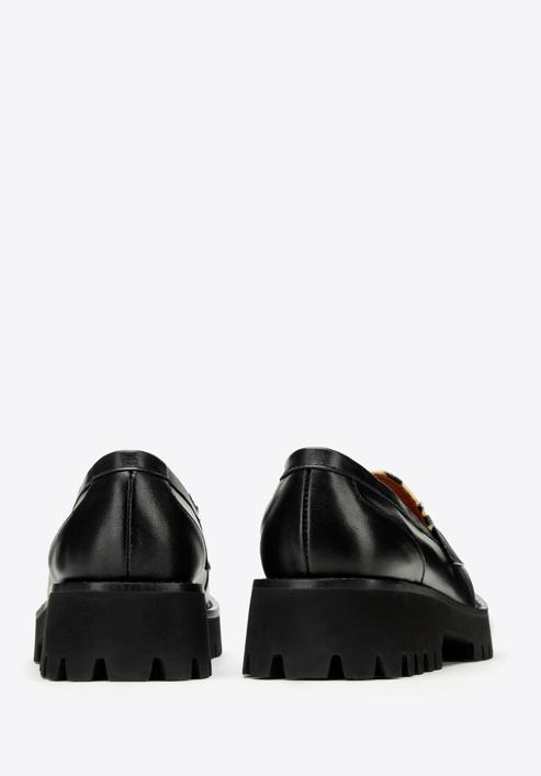 Dámské kožené boty se zvířecím motivem, černo-béžová, 97-D-512-10-41, Obrázek 4