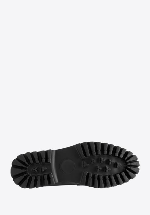 Dámské kožené boty se zvířecím motivem, černo-béžová, 97-D-512-41-41, Obrázek 6