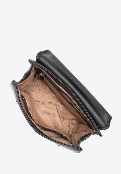 Dámská kabelka z ekologické kůže se vzorovanou klopou, černo-bílá, 97-4Y-507-1X, Obrázek 3