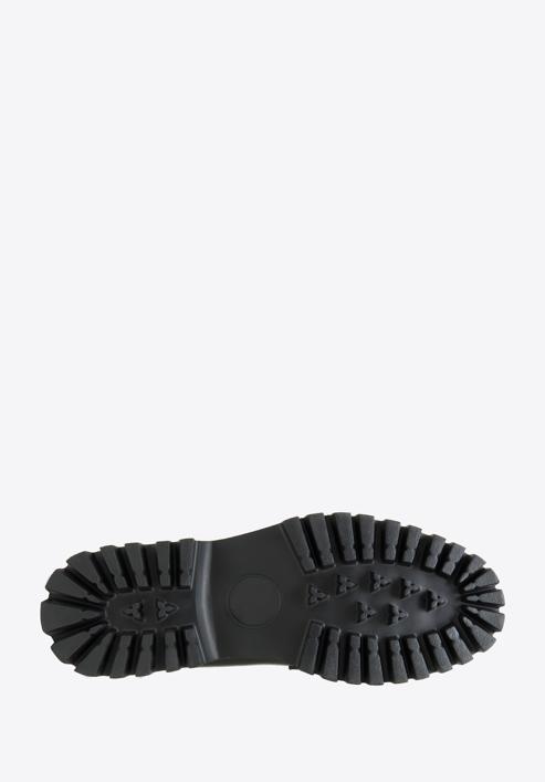 Dámské kožené boty se zvířecím motivem, černo-bílá, 97-D-512-10-35, Obrázek 6